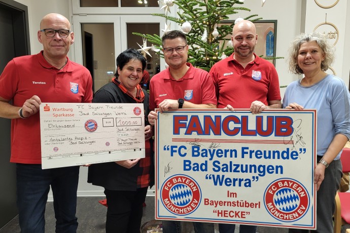 Spende 1000,00 Euro / FC Bayern Freunde Bad Salzungen/Werra 